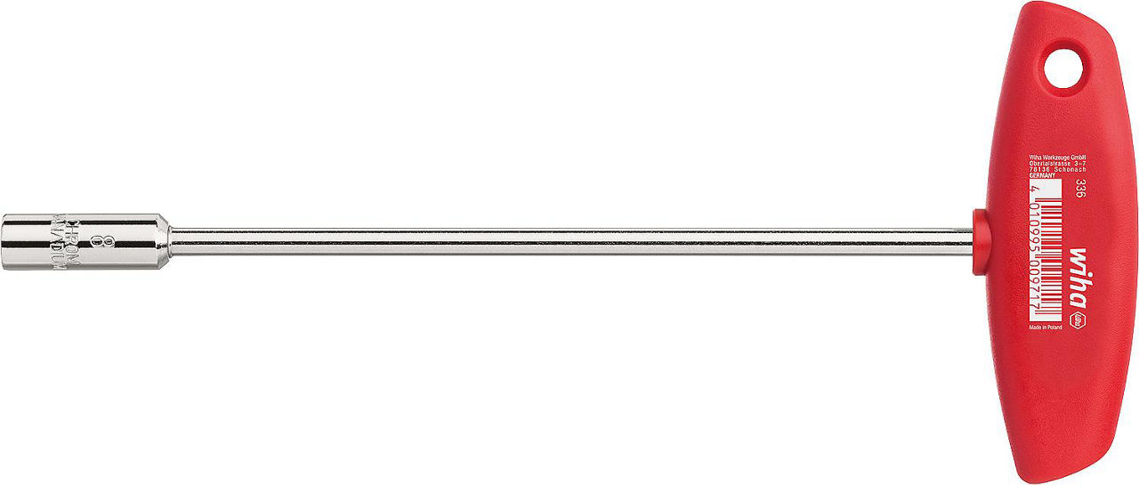 Außensechskant-Schraubendreher (Steckschlüssel) wiha 336, mit Quergriff, SW 7,0 x 125 mm Außensechskant-Schraubendreher (Steckschlüssel) wiha 336, mit Quergriff, SW 7,0 x 125 mm