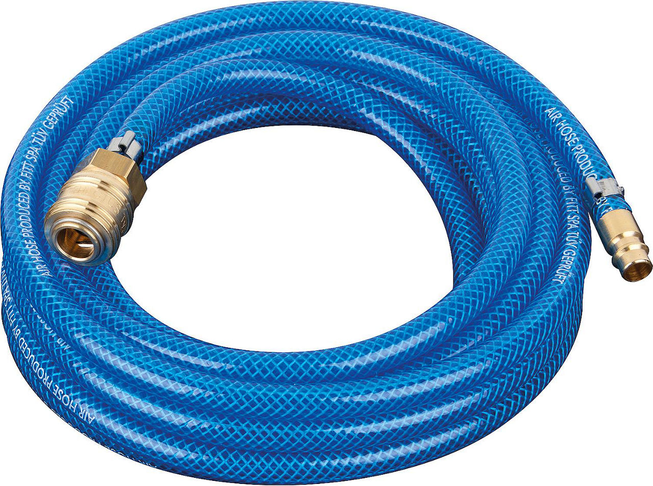 Druckluftschlauch mit Armaturen (Kupplung und Stecktülle) blau L= 5 mtr./9x13mm/15 bar Druckluftschlauch mit Armaturen (Kupplung und Stecktülle) blau L= 5 mtr./9x13mm/15 bar