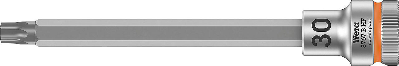 Torx®-Steckschlüsseleinsatz Wera 8767 B HF Bitnuss mit 3/8"-Antrieb, lang, mit Haltefunktion, T30 x 107 mm