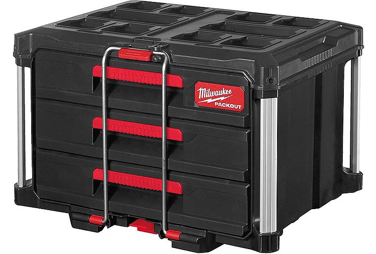 Transportkoffer Milwaukee PACKOUT Koffer mit 3 Schubladen 564 x 414 x 363 mm