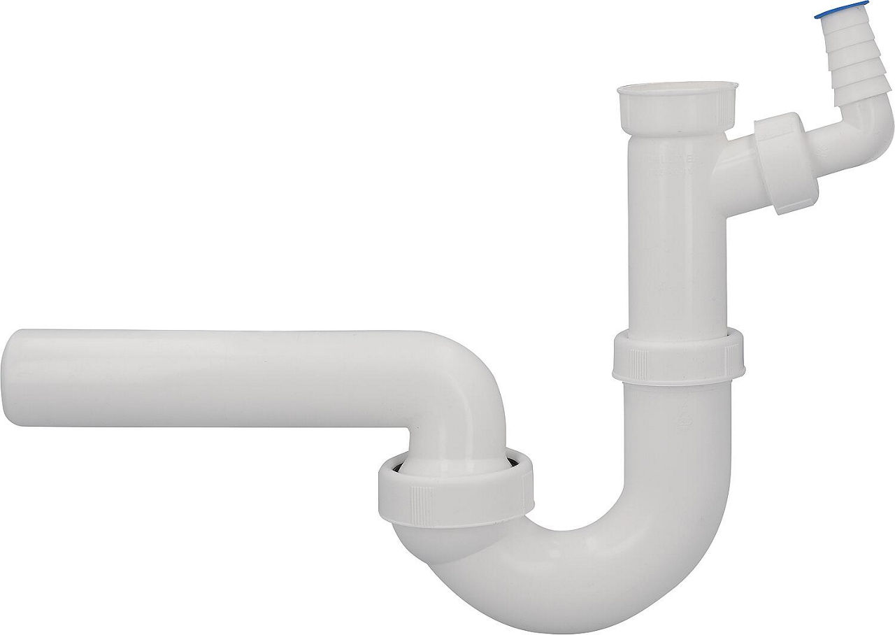 Spülen-Röhrensiphon Dallmer Typ 100/1, DN32 (1 1/4") x DN40, Kunststoff weiß Spülen-Röhrensiphon Dallmer Typ 100/1, DN32 (1 1/4") x DN40, Kunststoff weiß