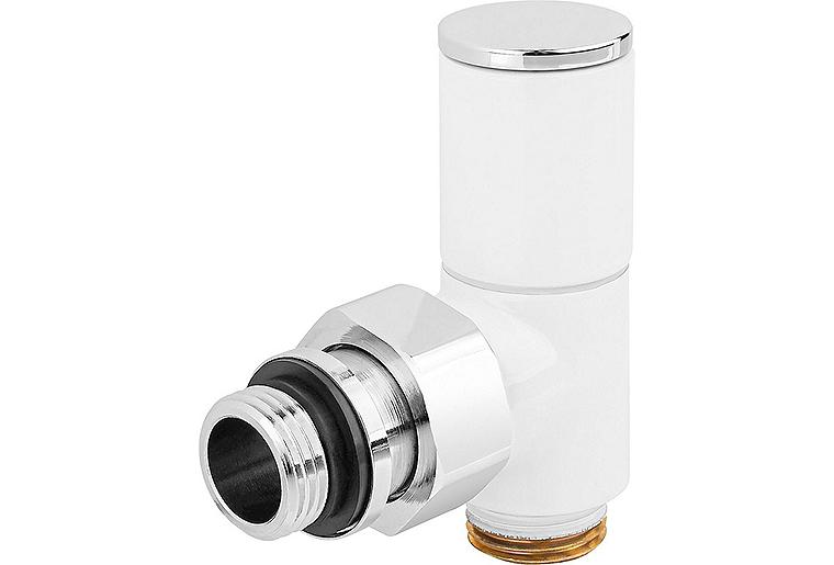 Regulier-und Absperrventil 200TB, weiß DN15 (1/2"), Eckform Regulier-und Absperrventil 200TB, weiß DN15 (1/2"), Eckform