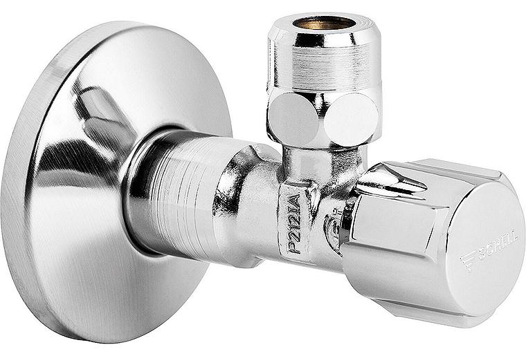 Schell-Set bestehend aus 1x Eckregulierventil 1/2" und 1x Kombi-Eckventil Schell-Set bestehend aus 1x Eckregulierventil 1/2" und 1x Kombi-Eckventil