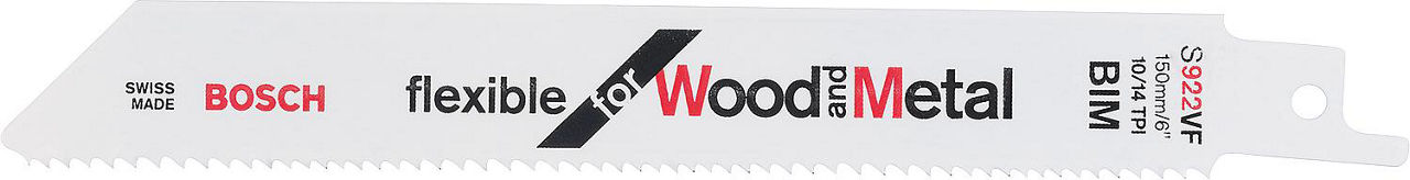 Säbelsägeblätter BOSCH S922VF, Länge 150mm, VPE 5 Stück für Holz und Metall