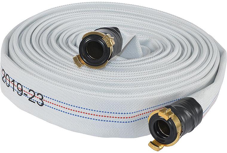 Bauschlauch mit GEKA Schnellkupplung, 15m-Rolle, Polyestergarn, 11/4"