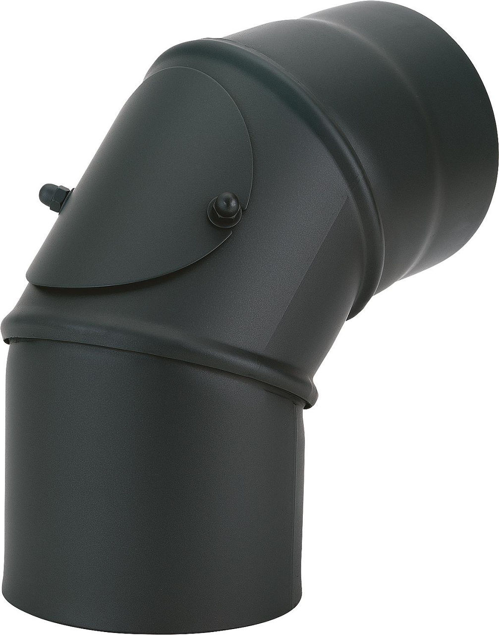 Rauchrohrbogen grundiert, 200 mm verstellbar 0-90 Grad