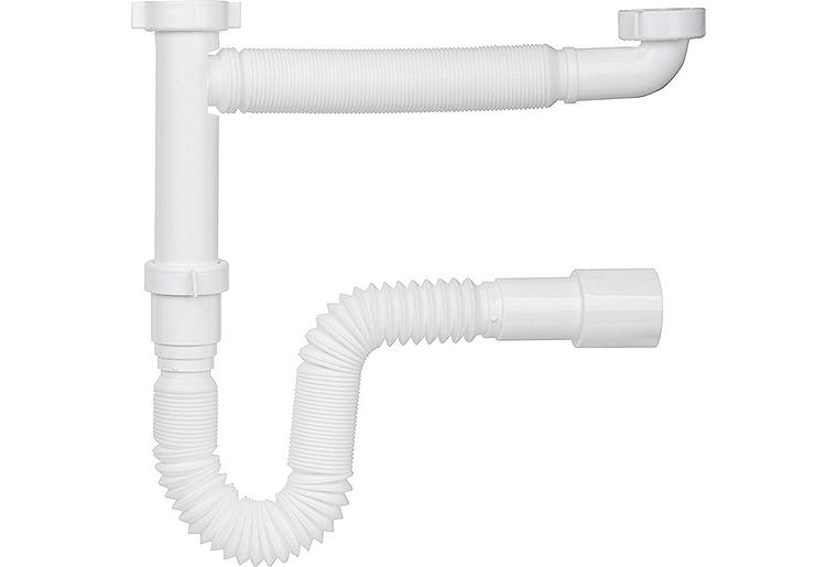 Kunststoffsiphon weiß, flexibel DN40 (1 1/2"), Ø 40-50mm Kunststoffsiphon weiß, flexibel DN40 (1 1/2"), Ø 40-50mm