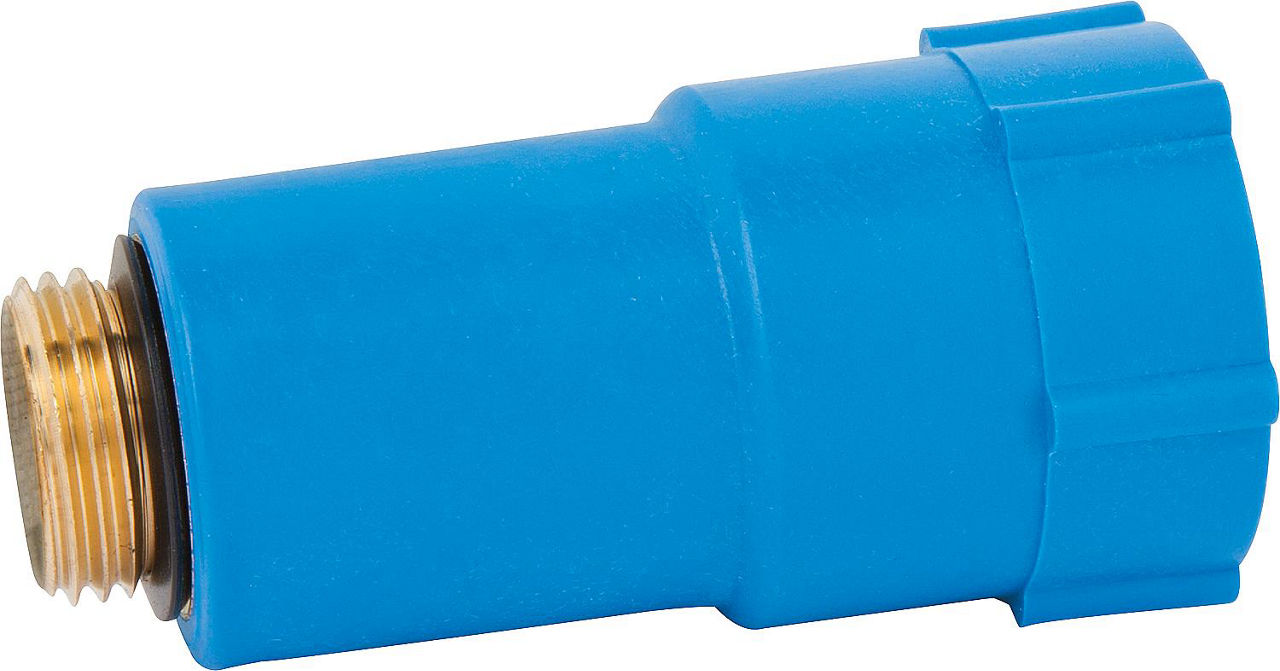 Baustopfen 1/2" mit Messinggewinde blau Baustopfen 1/2" mit Messinggewinde blau