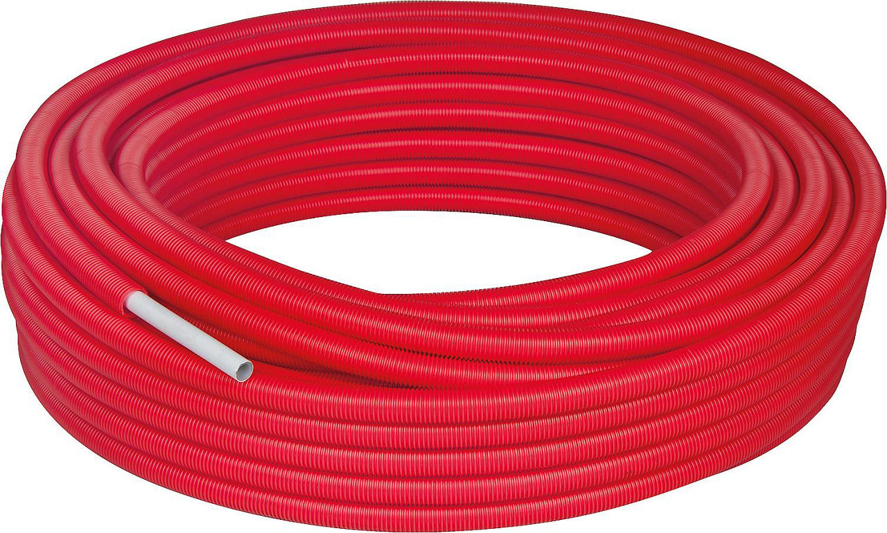 WS Mehrschichtverbundrohr PE-RT im Schutzrohr rot, 20 x 2mm, Rolle a 50m WS Mehrschichtverbundrohr PE-RT im Schutzrohr rot, 20 x 2mm, Rolle a 50m