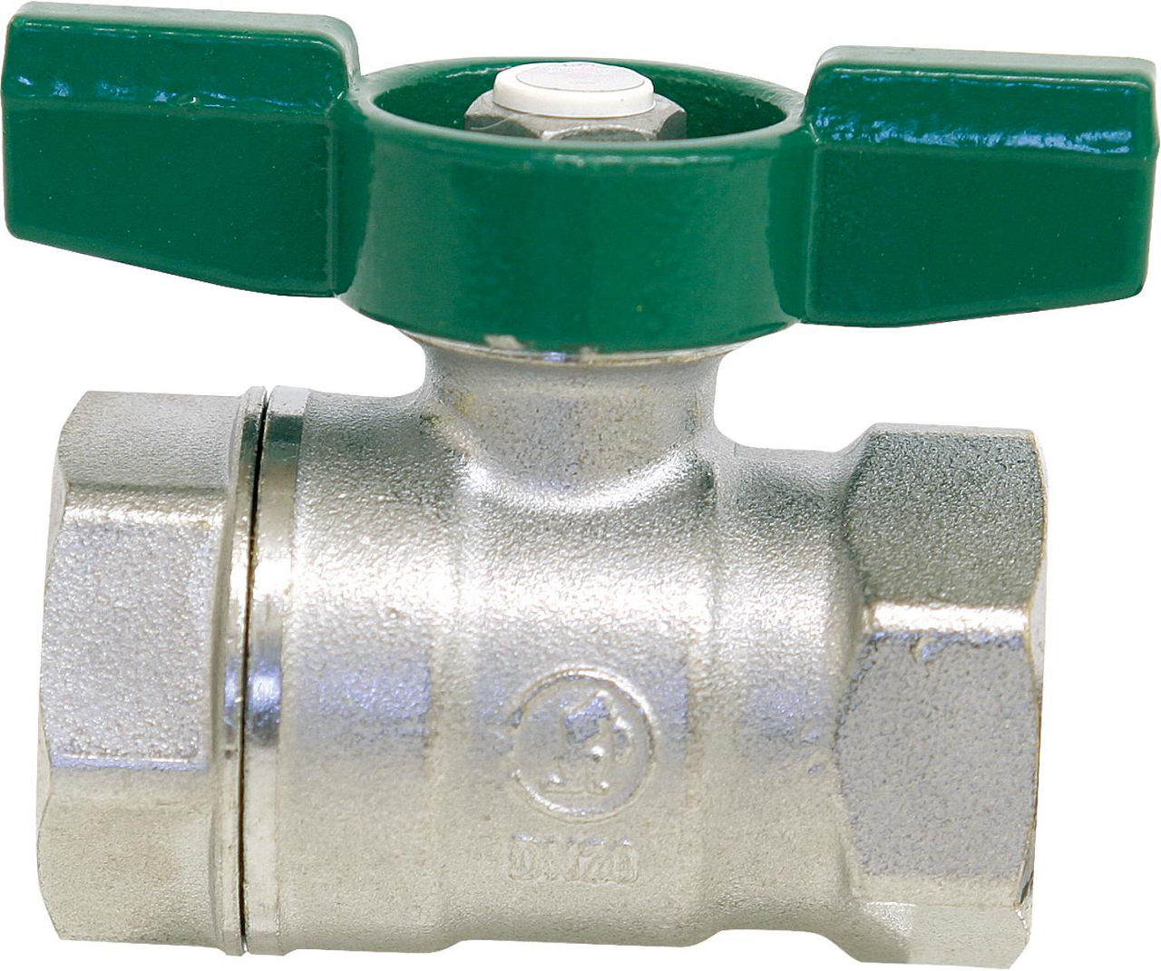 Trinkwasser-Kugelhahn R251D IG/IG 3/8" Messing verchromt/ Flügelgriff Trinkwasser-Kugelhahn R251D IG/IG 3/8" Messing verchromt/ Flügelgriff