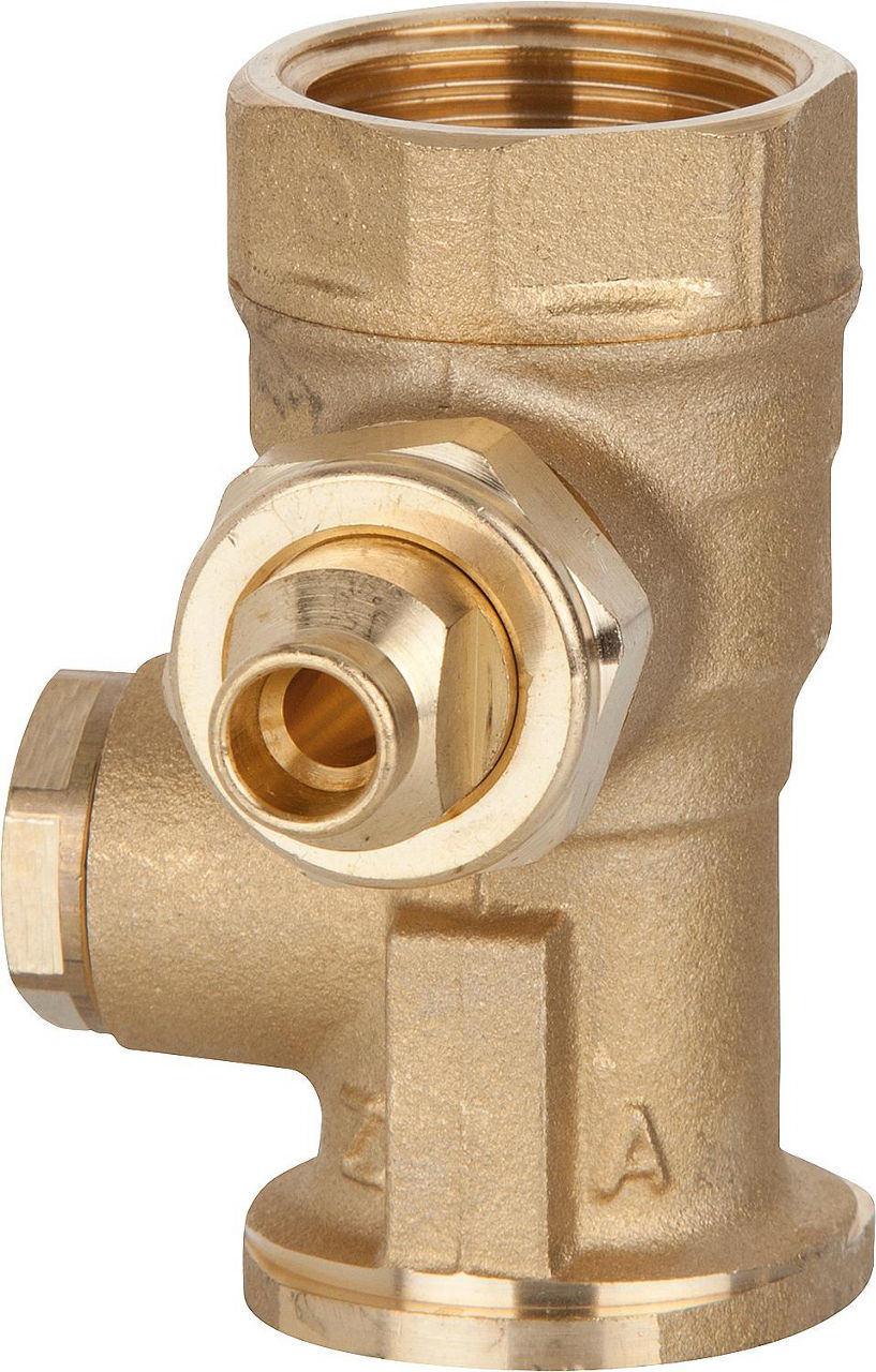 Thermometerkugelhahn TK DN25, F1" x 1"IG,1/2", Muffe links Thermometerkugelhahn TK DN25, F1" x 1"IG,1/2", Muffe links
