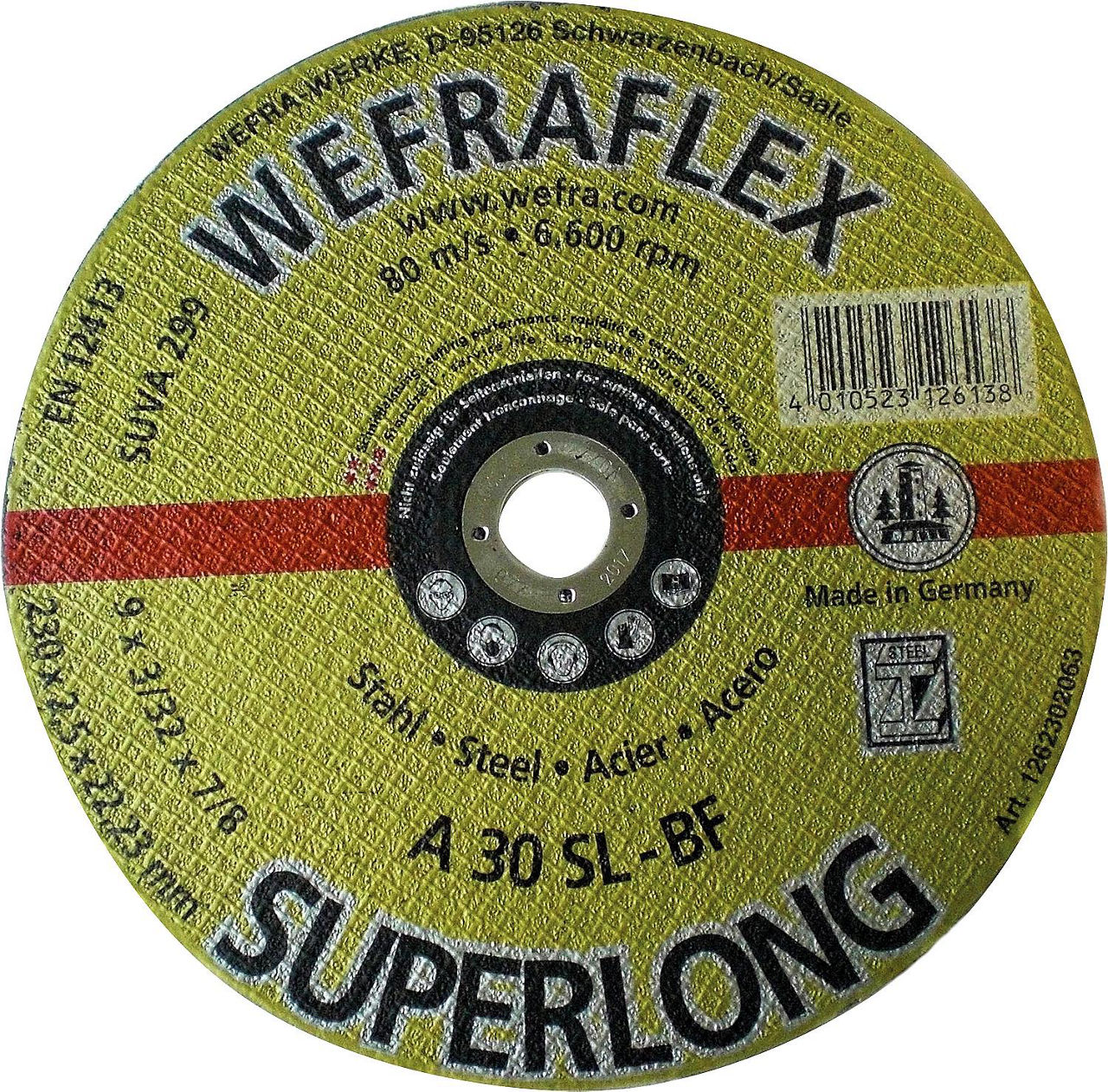Trennscheibe Super-Long gerade für Stahl 230 x 2,5 x 22 mm Trennscheibe Super-Long gerade für Stahl 230 x 2,5 x 22 mm