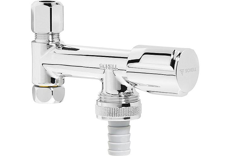 SCHELL Geräteventil COMFORT Comfort-Griff+Fettk.oberteil+RV Anschl.G3/8'' AG/DN 10, chrom