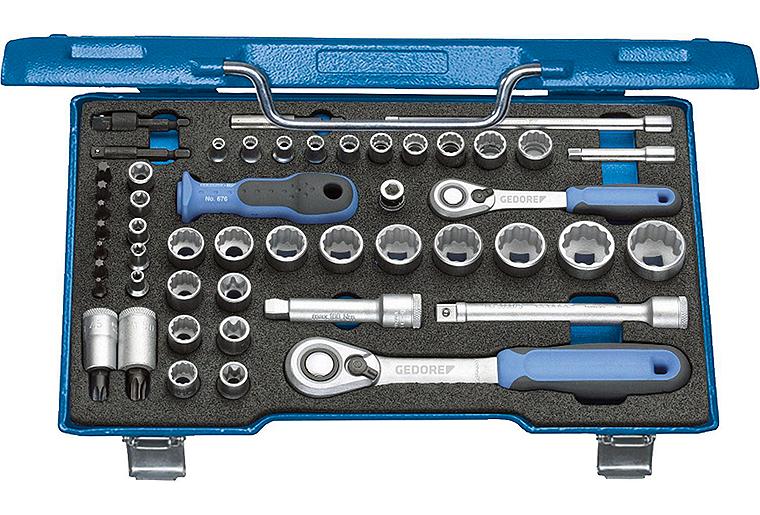 Steckschlüssel-Satz GEDORE D 30 TX20 U-20, 50-teilig 1/4" und 3/8"