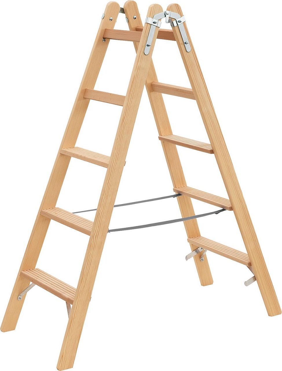 Stufen-Doppelleiter Siedra, Holz, 2x5 Stufen, HSL25