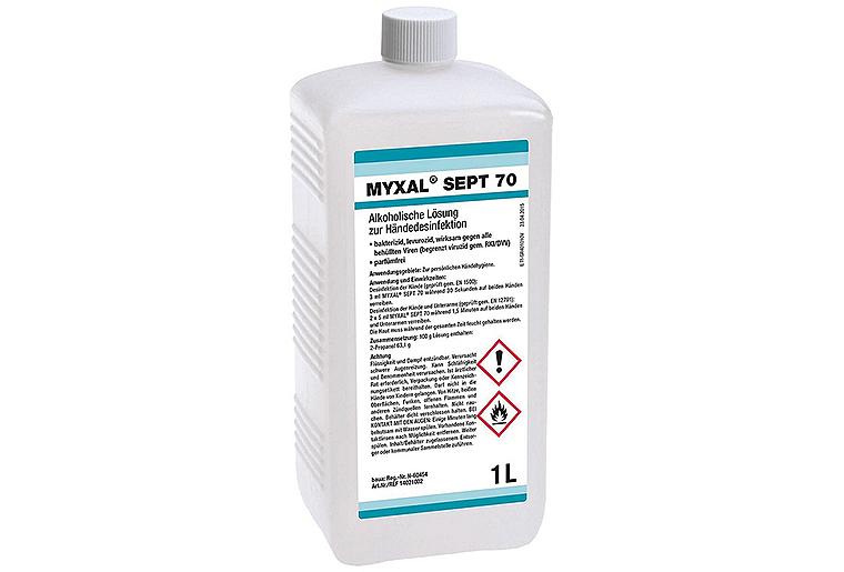 Händedesinfektionsmittel MYXAL SEPT 70, 1l Hartflasche