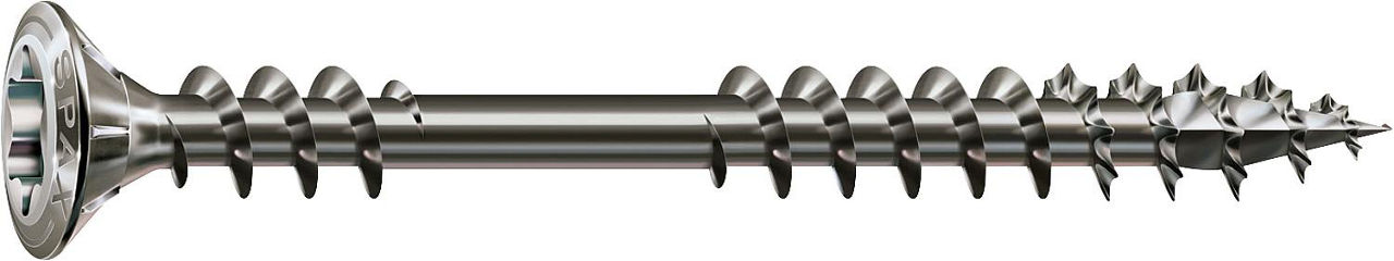 Linsenkopfschraube SPAX® Edelstahl A2 Fixiergewinde T-STAR Plus ø 4,5 x 60 mm, VPE 100 Stück