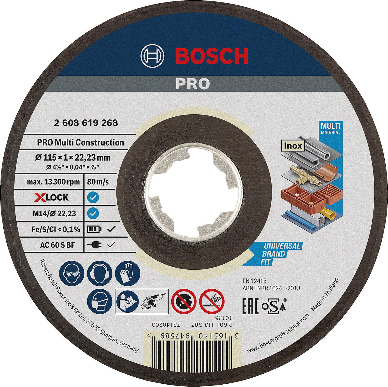 Trennscheibe BOSCH® für versch. Materialien mit X - Lock Aufnahme Ø 115 x 1,0 mm Trennscheibe BOSCH® für versch. Materialien mit X - Lock Aufnahme Ø 115 x 1,0 mm