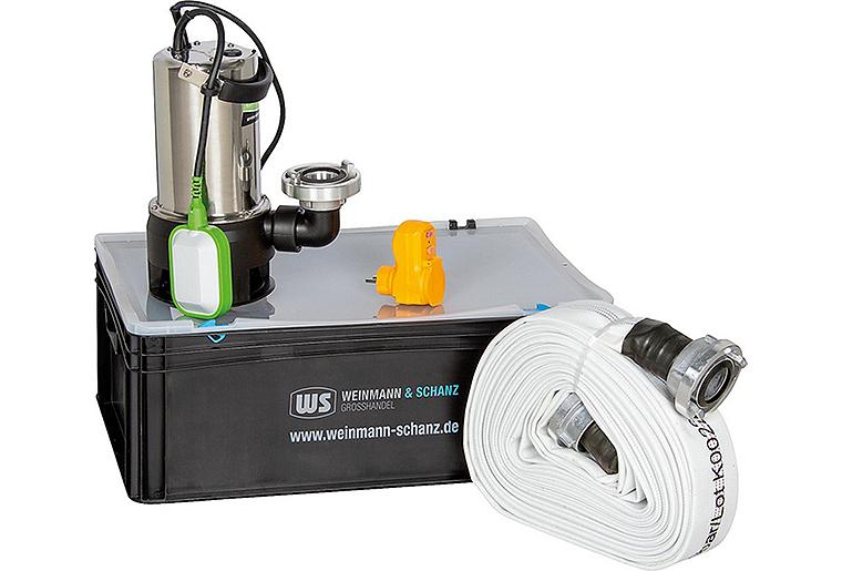 WS-Hochwasserbox inkl. Edelstahlpumpe und 20m Bauschlauch WS-Hochwasserbox inkl. Edelstahlpumpe und 20m Bauschlauch