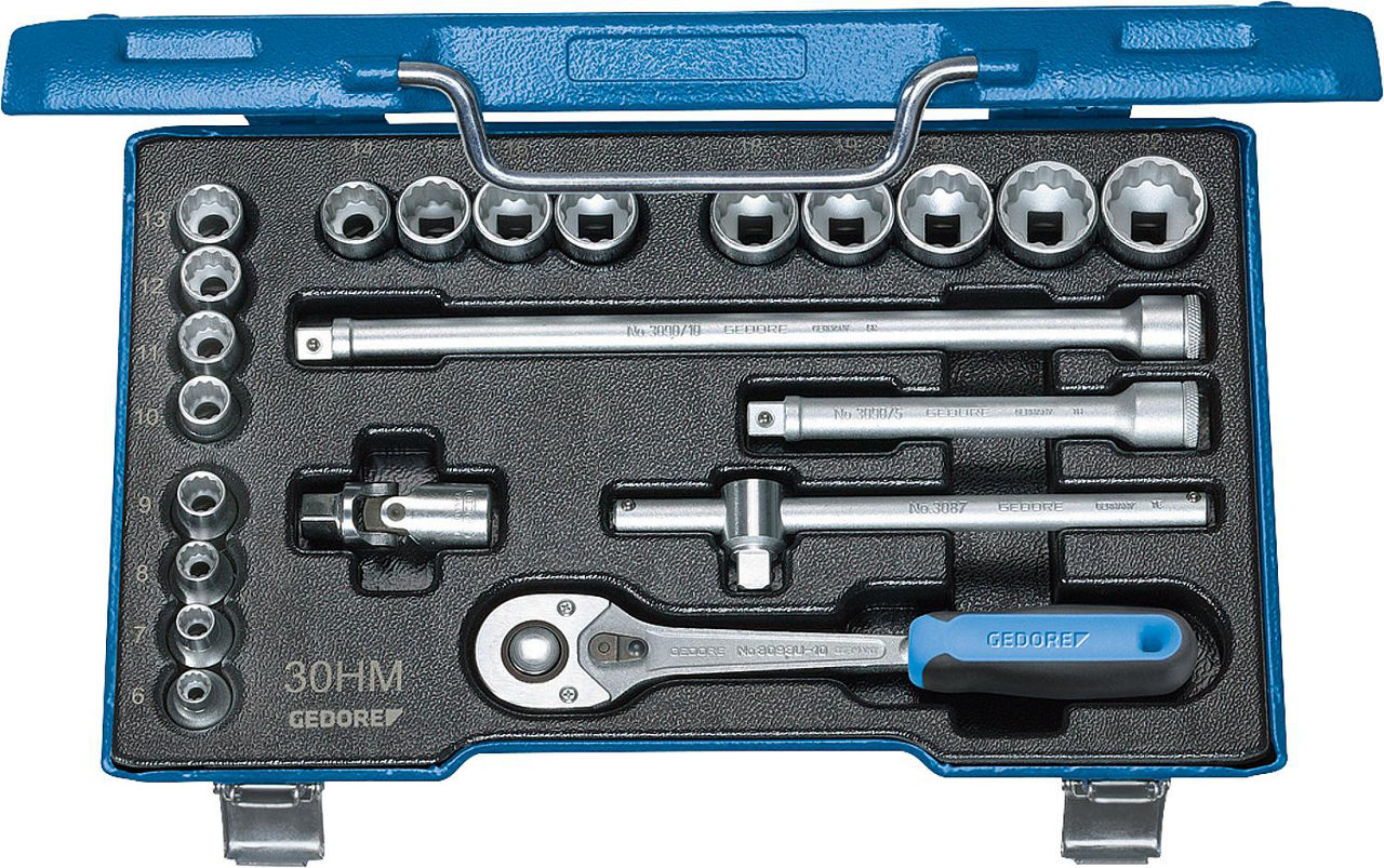 Steckschlüssel-Satz GEDORE D 30 HMU-10, 22-teilig 3/8"