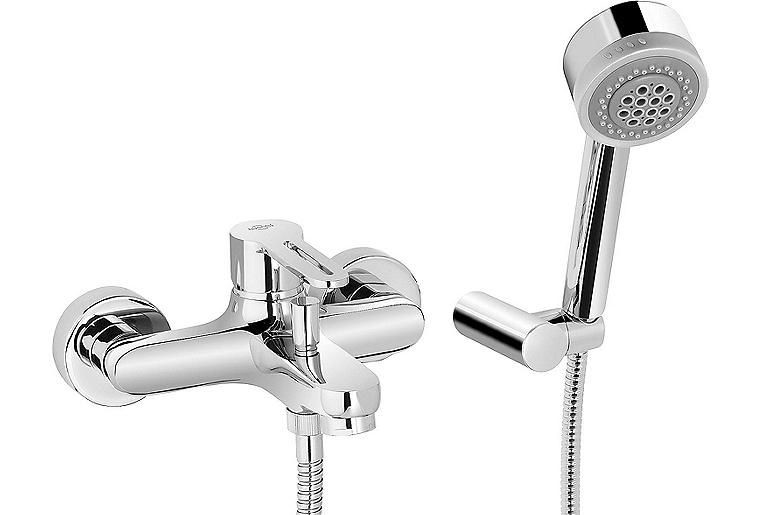 AP-Wannenmischer-Set Enzan mit Handbrause Ausladung 160 mm chrom