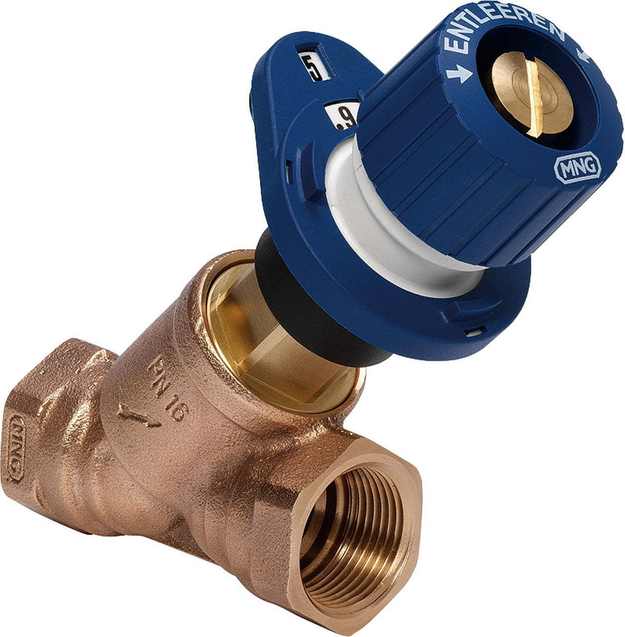 Strangregulierventil Honeywell Kombi-3-Plus, V5010Y DN15(1/2")IG, blau Strangregulierventil Honeywell Kombi-3-Plus, V5010Y DN15(1/2")IG, blau
