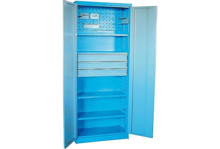 Werkzeugschrank 2-türig mit 4 Fachböden+3 Schubladen, 780x380x1920mm Werkzeugschrank 2-türig mit 4 Fachböden+3 Schubladen, 780x380x1920mm