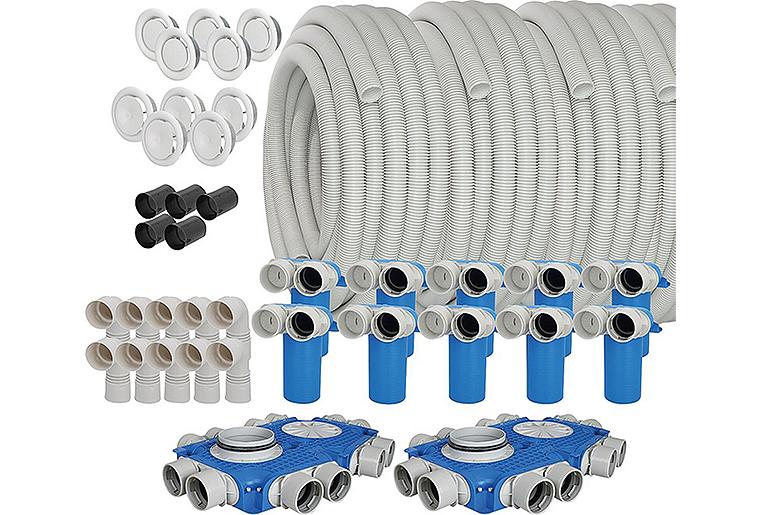 Starterset Evenes Lüftungs- Rundrohr 75Ø -41 teilig, für zentrale Wohnraumlüftung Starterset Evenes Lüftungs- Rundrohr 75Ø -41 teilig, für zentrale Wohnraumlüftung