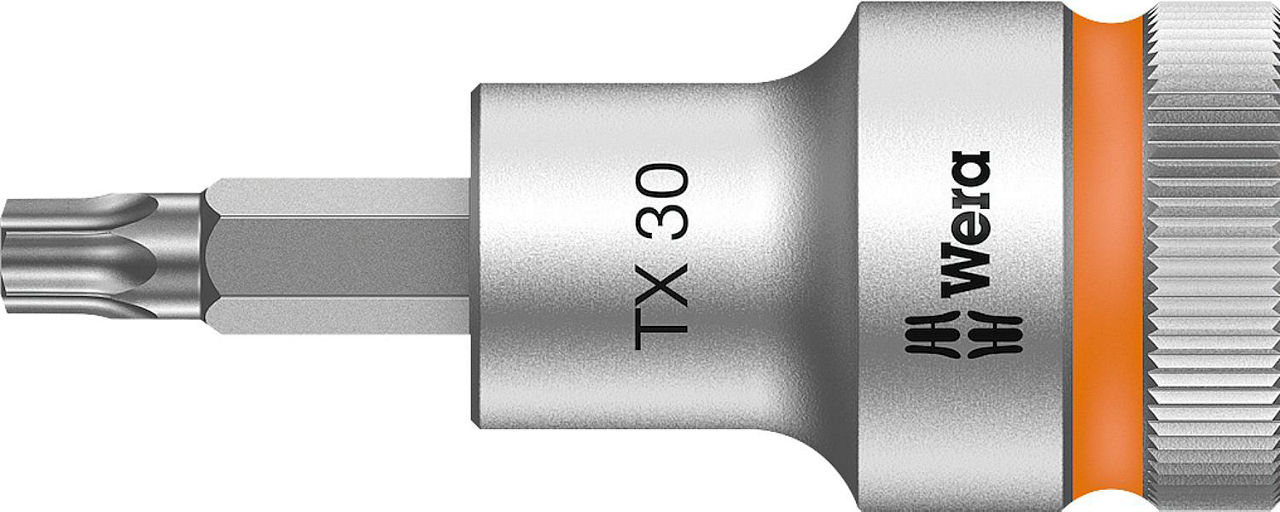 Torx®-Steckschlüsseleinsatz Wera 8767 C HF Bitnuss mit 1/2"-Antrieb, kurz, mit Haltefunktion, T30 x 60 mm
