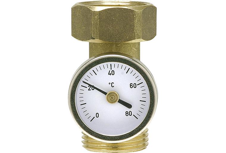 MAGRA Thermometer mit Zwischenstück 1/2" Skalenring 0-80° MAGRA Thermometer mit Zwischenstück 1/2" Skalenring 0-80°
