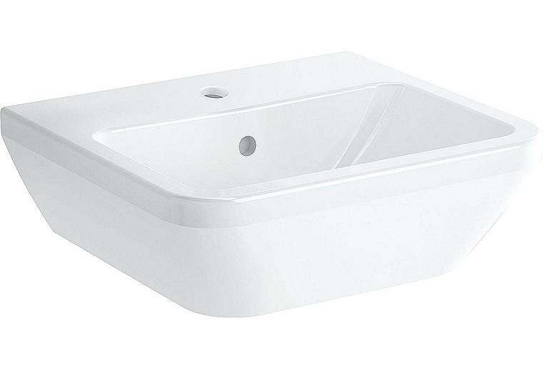 Handwaschbecken VitrA Integra 450x400mm, weiß, mit Überlauf 1 Hahnloch mittig, eckige Form Handwaschbecken VitrA Integra 450x400mm, weiß, mit Überlauf 1 Hahnloch mittig, eckige Form