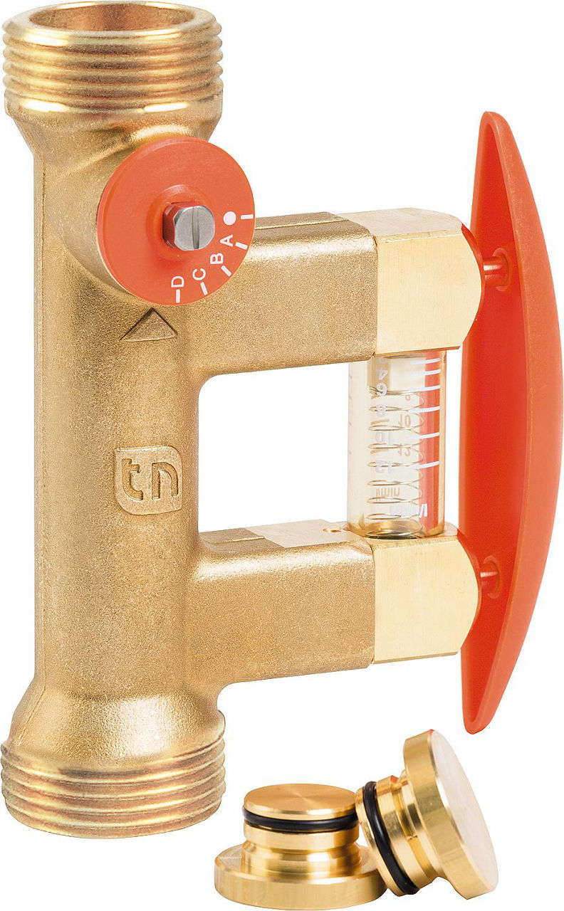 Abgleichventil Tacosetter Bypass Solar 185, DN 20 AG 1"x1", 2-12l/min, Kvs: 2,2 Abgleichventil Tacosetter Bypass Solar 185, DN 20 AG 1"x1", 2-12l/min, Kvs: 2,2