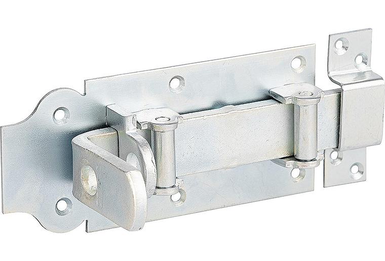 Rollen-Schlossriegel, mit Schlaufe 180mm, galv. verzinkt Rollen-Schlossriegel, mit Schlaufe 180mm, galv. verzinkt