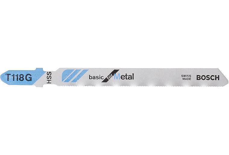 Stichsägeblätter BOSCH T118G Länge 92mm VPE 5 Stück f. gerade Schnitte in Metall Stichsägeblätter BOSCH T118G Länge 92mm VPE 5 Stück f. gerade Schnitte in Metall
