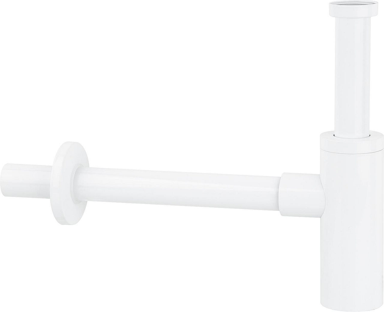 Design-Siphon DN32 (11/4") Edelstahl, matt weiß Design-Siphon DN32 (11/4") Edelstahl, matt weiß