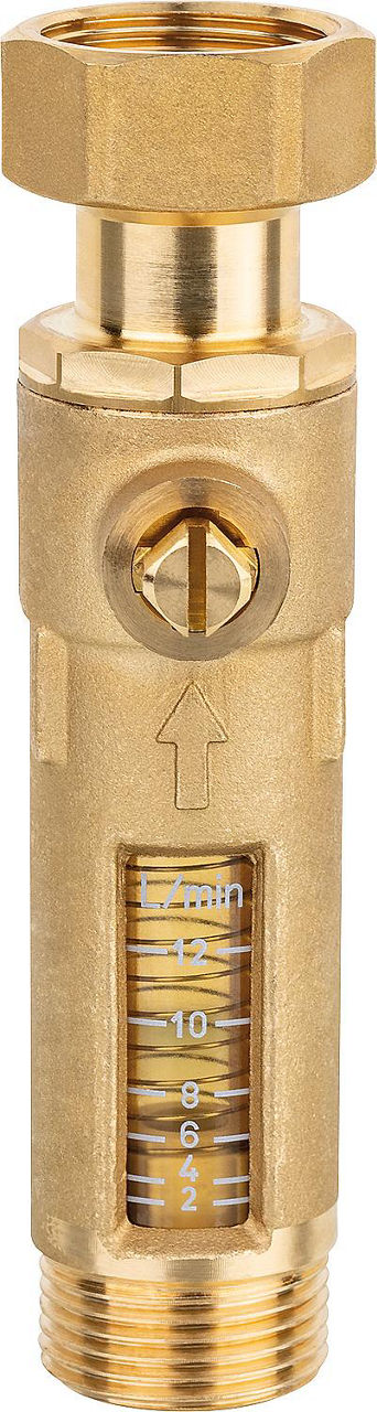 Durchflussmengenmesser Easyflow, ÜWM x AG DN20(3/4"), Durchflussmenge 2-12l/min Durchflussmengenmesser Easyflow, ÜWM x AG DN20(3/4"), Durchflussmenge 2-12l/min