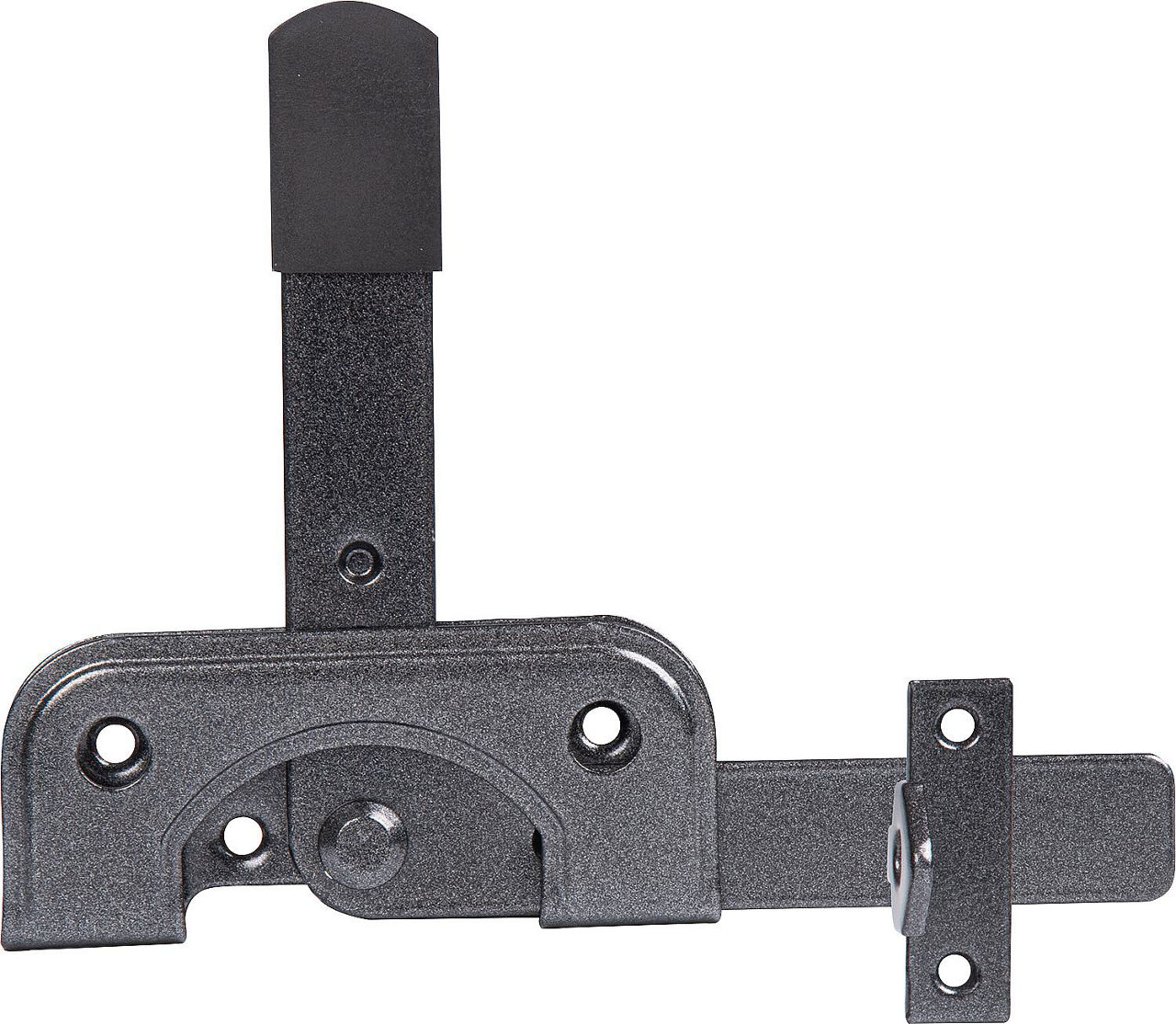 Gartentorfalle DURAVIS® für schmale Rahmenhölzer, Material: Stahl, blau verzinkt, Oberfläche: schwarz-diamant Gartentorfalle DURAVIS® für schmale Rahmenhölzer, Material: Stahl, blau verzinkt, Oberfläche: schwarz-diamant