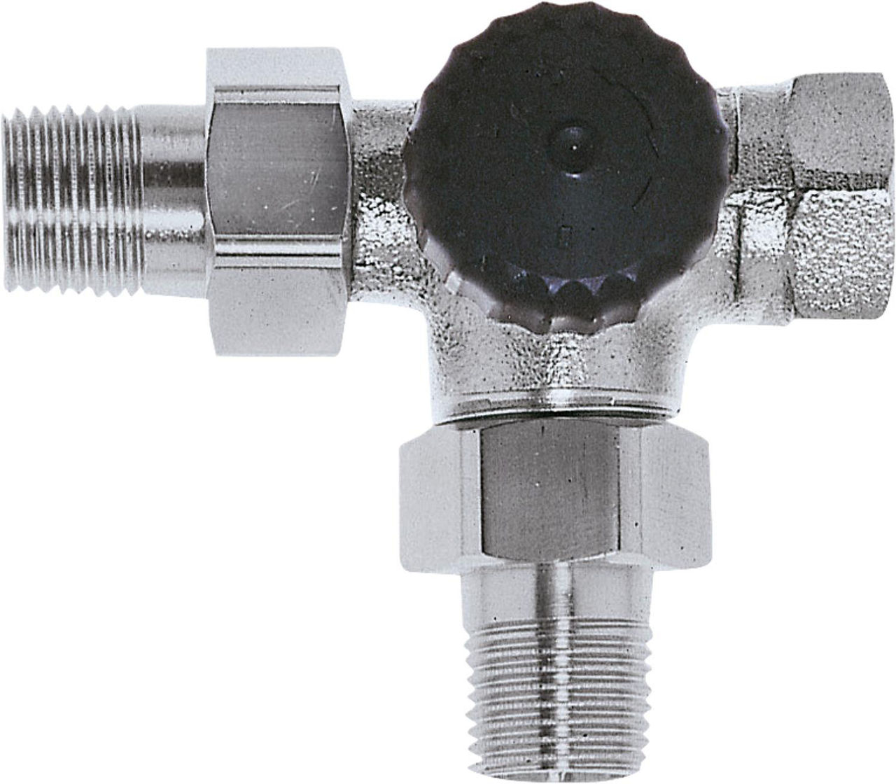 Dreiwege Unterventil Schraubnippel DN 15 DN 15 (1/2''), Kv-Wert 1,45 Dreiwege Unterventil Schraubnippel DN 15 DN 15 (1/2''), Kv-Wert 1,45