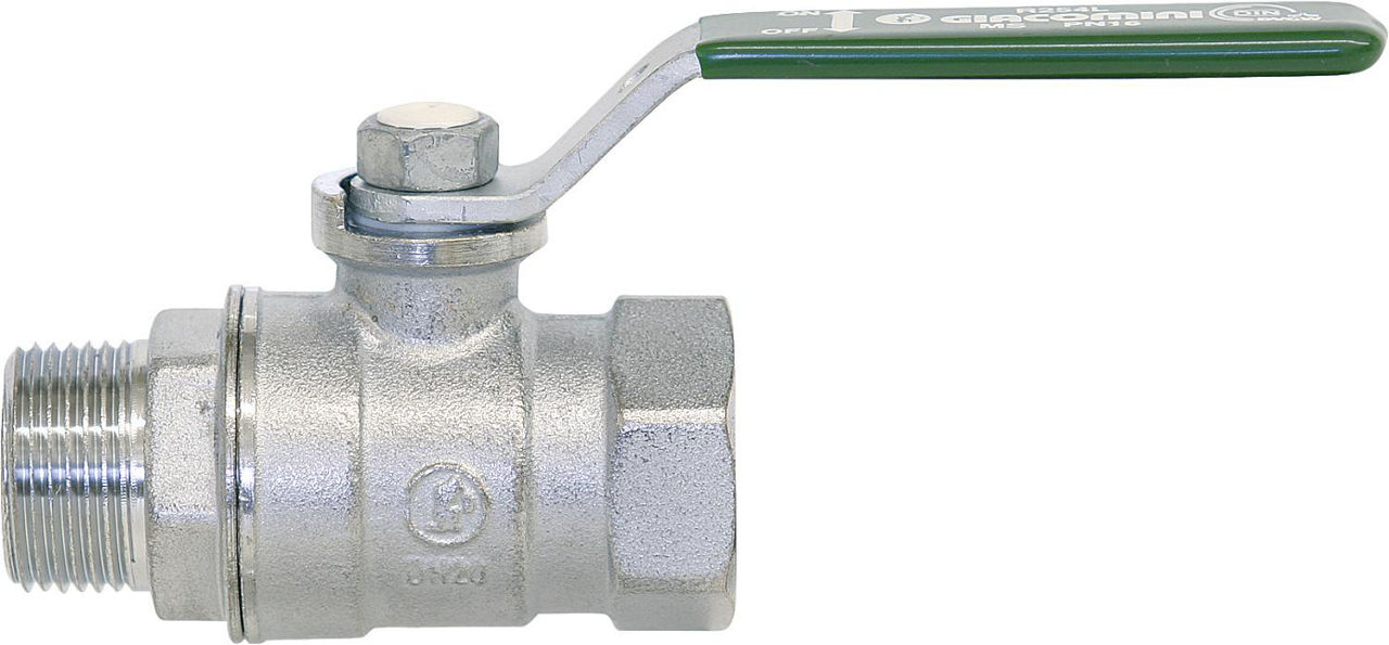 Trinkwasser-Kugelhahn R254DL IG/AG 1 1/2" Messing verchromt / Hebelgriff Trinkwasser-Kugelhahn R254DL IG/AG 1 1/2" Messing verchromt / Hebelgriff