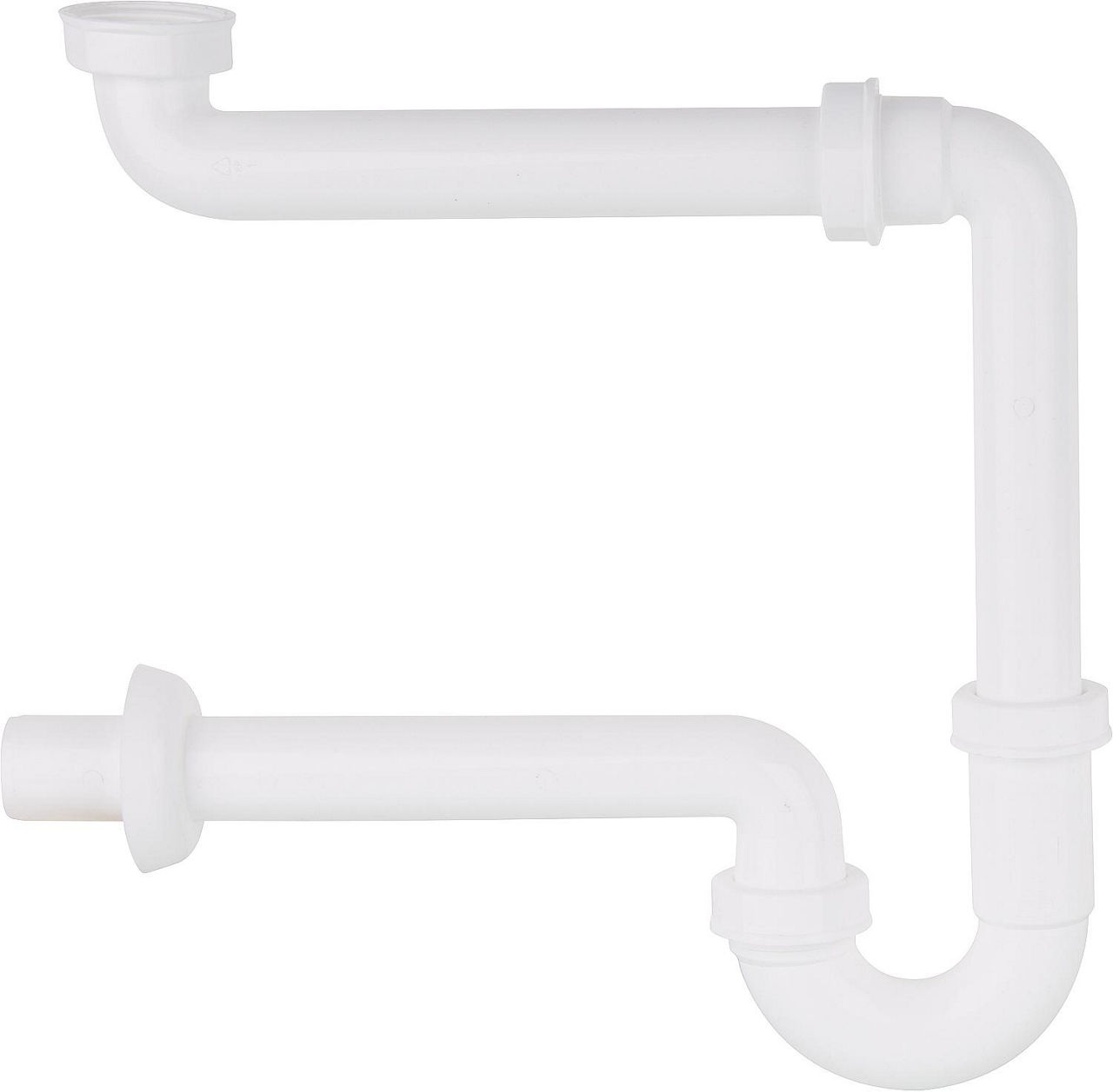 Raumspar-Röhrensiphon DN32 (1 1/4") x 32mm Kunststoff weiss Raumspar-Röhrensiphon DN32 (1 1/4") x 32mm Kunststoff weiss