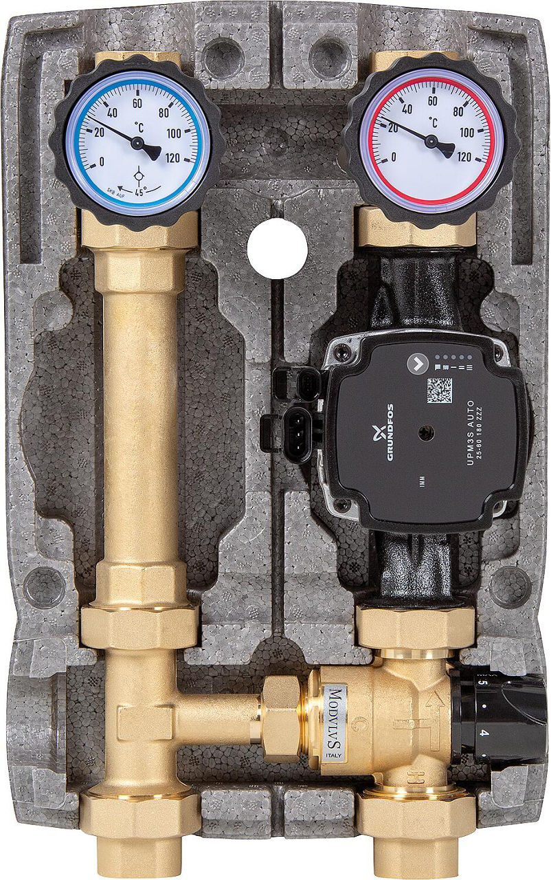 Heizkreisset Easyflow DN25(1")Konstantwert-Regelkreis thermisch 35-60°C, Pumpe Grundfos UPM3S AUTO 25-60 Heizkreisset Easyflow DN25(1")Konstantwert-Regelkreis thermisch 35-60°C, Pumpe Grundfos UPM3S AUTO 25-60