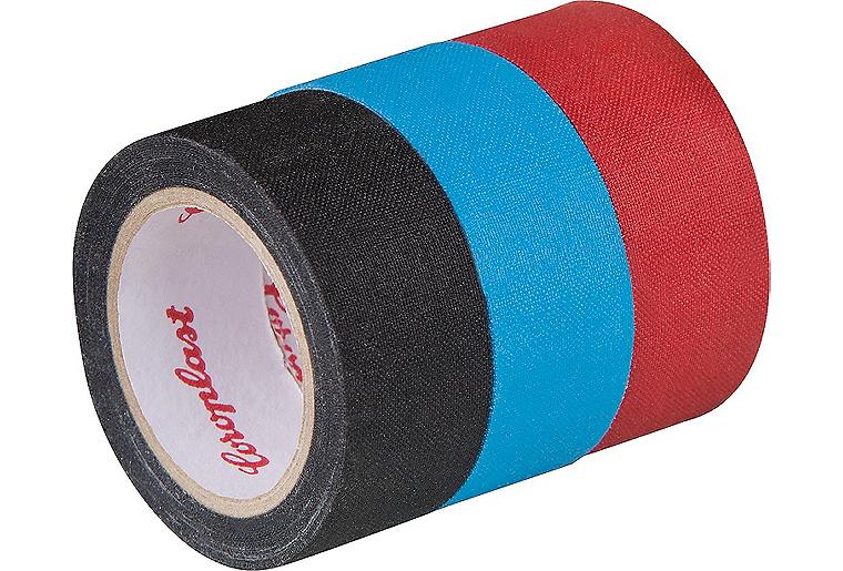 Gewebeklebeband-Set ,3 Rollen, 19mm x 2,5m blau,Schwarz, rot Gewebeklebeband-Set ,3 Rollen, 19mm x 2,5m blau,Schwarz, rot