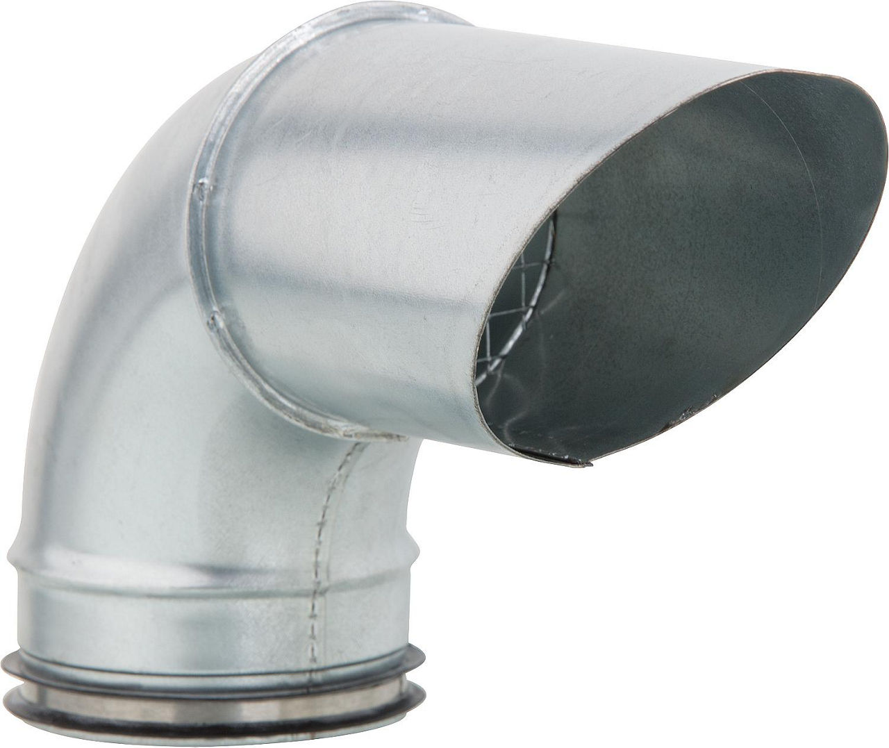 Ausblasbogen NW 250 90°, mit Stecknippel verzinkt