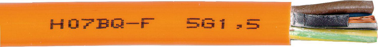 Schwere Gummischlauchleitung H07BQ-F orange 3 G x 1,5 mm² Rolle à 50 Meter