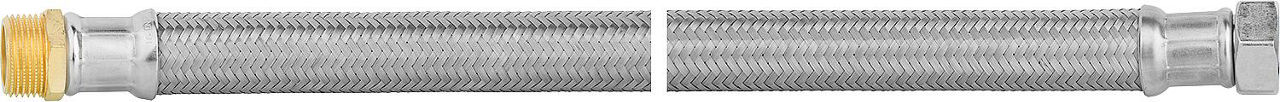 Panzerschläuche KTW-A mit Edelstahlumflechtung L=1000mm 1/2" IGÜxAG