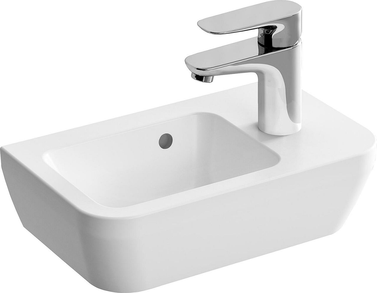 Handwaschbecken VitrA Integra mit Hahnloch 370 x 220 mm HL rechts m. Überlauf Weiß Handwaschbecken VitrA Integra mit Hahnloch 370 x 220 mm HL rechts m. Überlauf Weiß