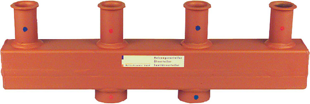 Kesselverteiler-Ovalflansch Typ 60-12,5 Oval-Fl. zwei Heizgruppen