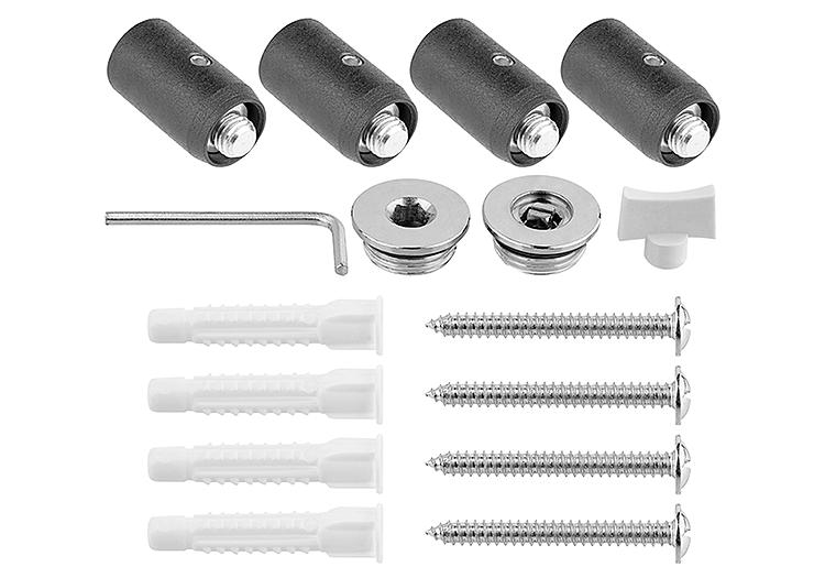 Halterungsset für Handtuchheizkörper GARDA Schwarz