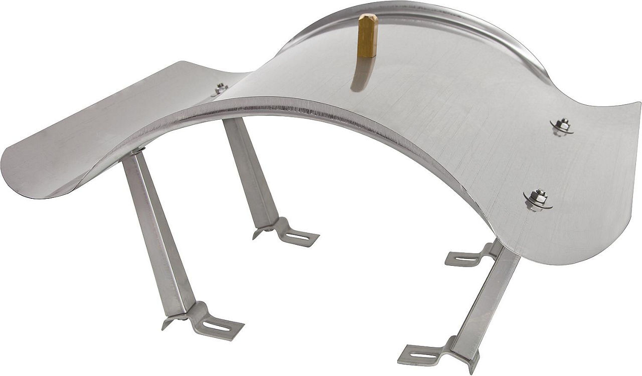 Kaminhut Napoleon,Edelstahl 1mm f.Kaminkopfmaß 55x55cm,inkl.Bef., Füße,Messingspitz