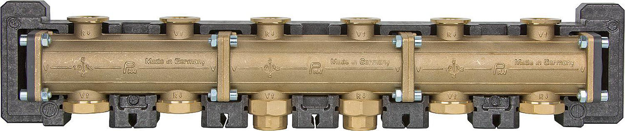 Modulverteiler 3-fach DN32 für 2-3 Heizgruppen DN32 (1 1/4") Modulverteiler 3-fach DN32 für 2-3 Heizgruppen DN32 (1 1/4")